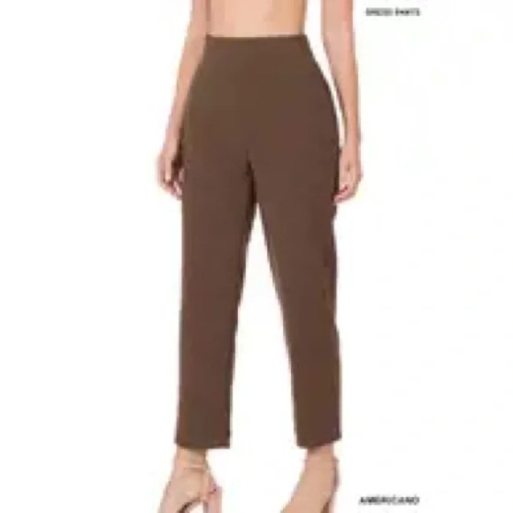 brown polka dot dress asos Audrey Pull-On Wide Leg Pants, Linen